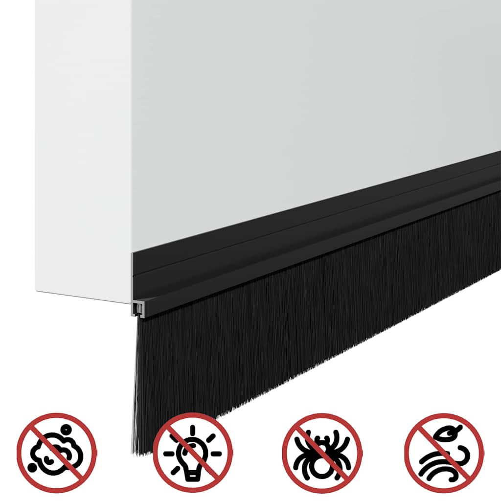 Self-adhesive Door Brush Seals 2 Stk. 100 cm Aluminiumlegierung