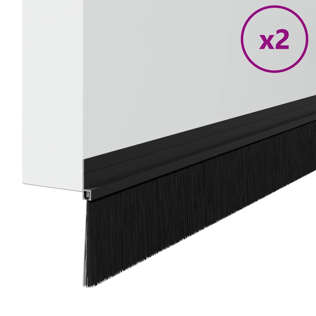 Self-adhesive Door Brush Seals 2 Stk. 100 cm Aluminiumlegierung