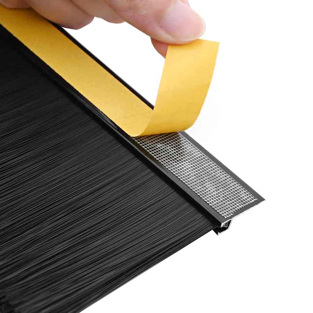 Self-adhesive Door Brush Seals 2 Stk. 100 cm Aluminiumlegierung