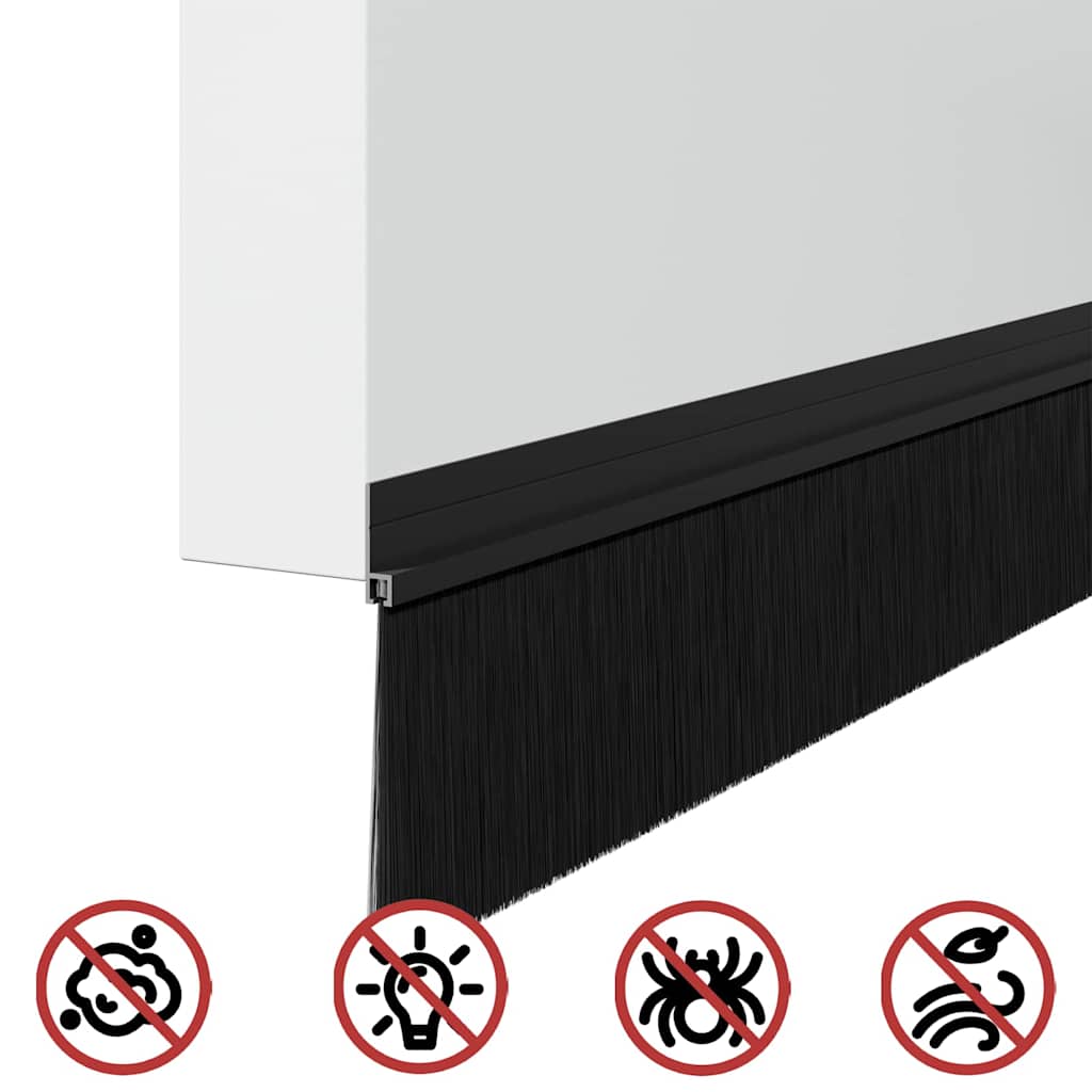 Self-adhesive Door Brush Seals 2 Stk. 100 cm Aluminiumlegierung
