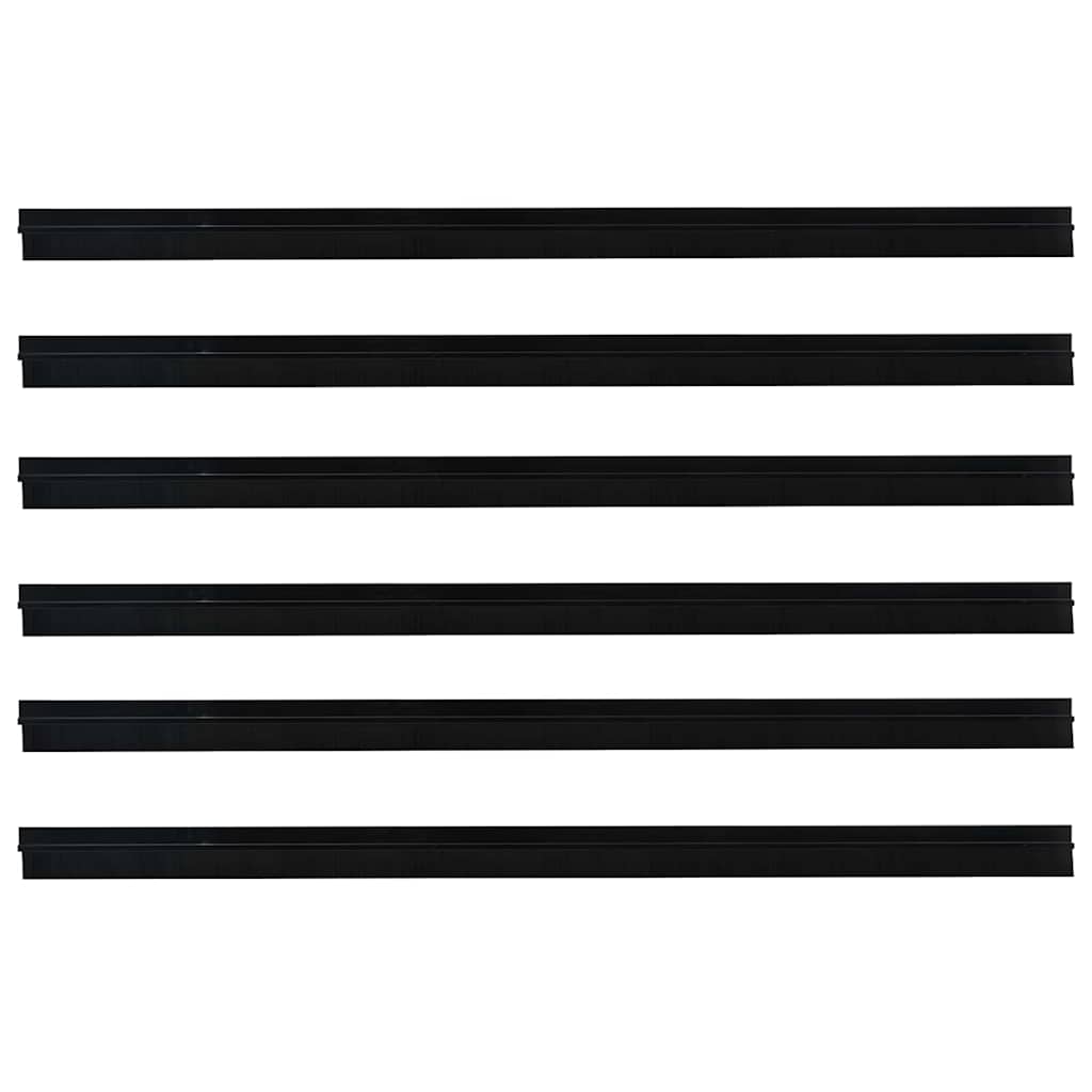 Self-adhesive Door Brush Seals 6 Stk. 100 cm Aluminiumlegierung