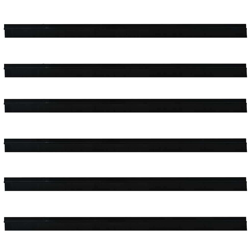 Self-adhesive Door Brush Seals 6 Stk. 100 cm Aluminiumlegierung