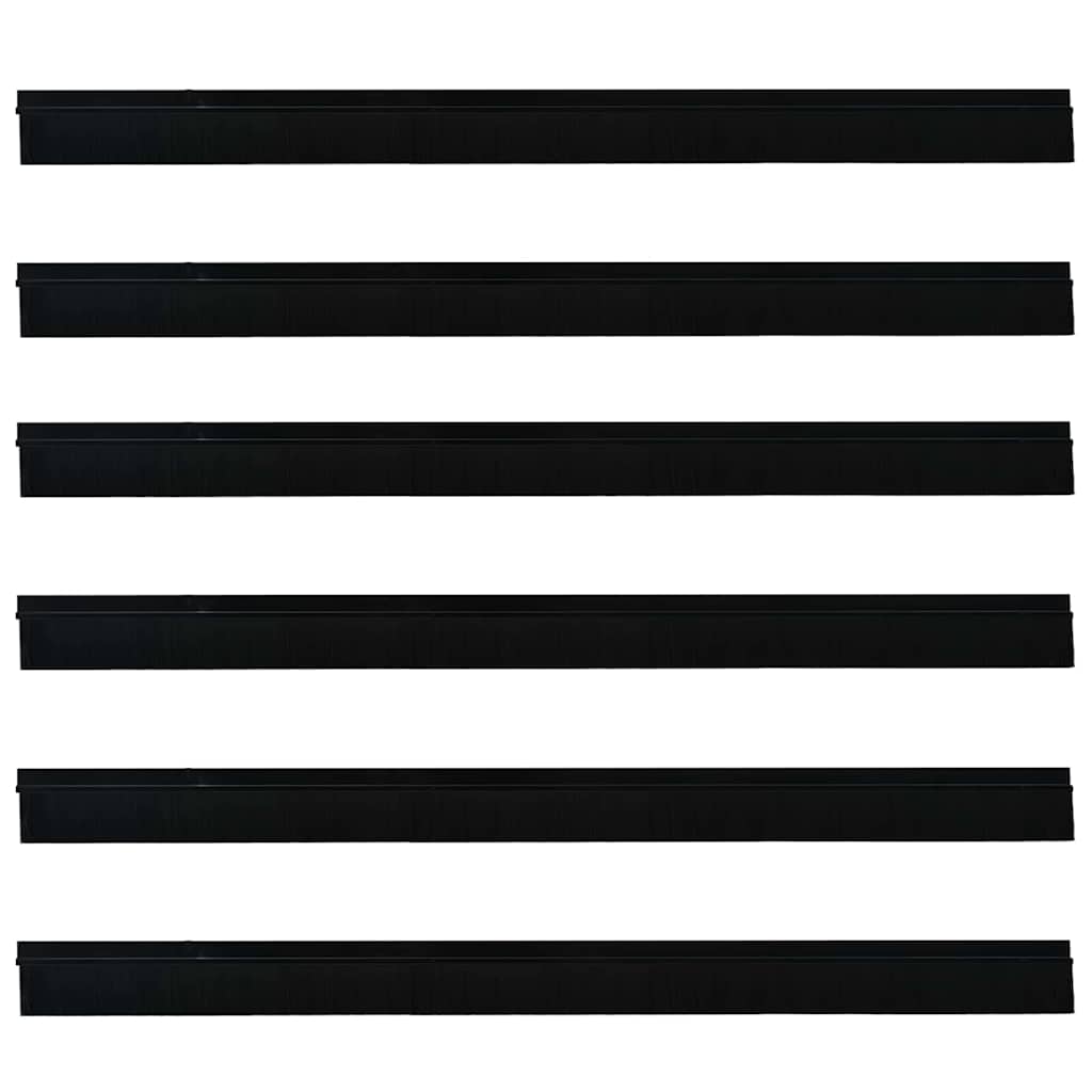 Self-adhesive Door Brush Seals 6 Stk. 100 cm Aluminiumlegierung