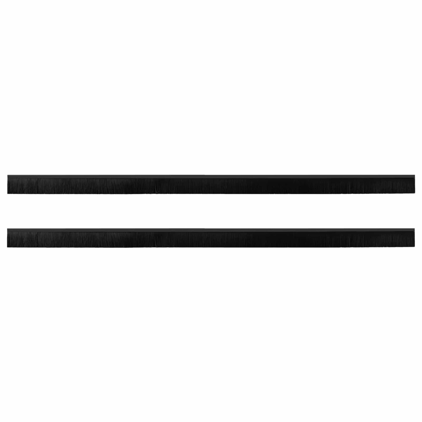 Selbstklebende Türbürstendichtungen 2 Stk. Schwarz 100 cm