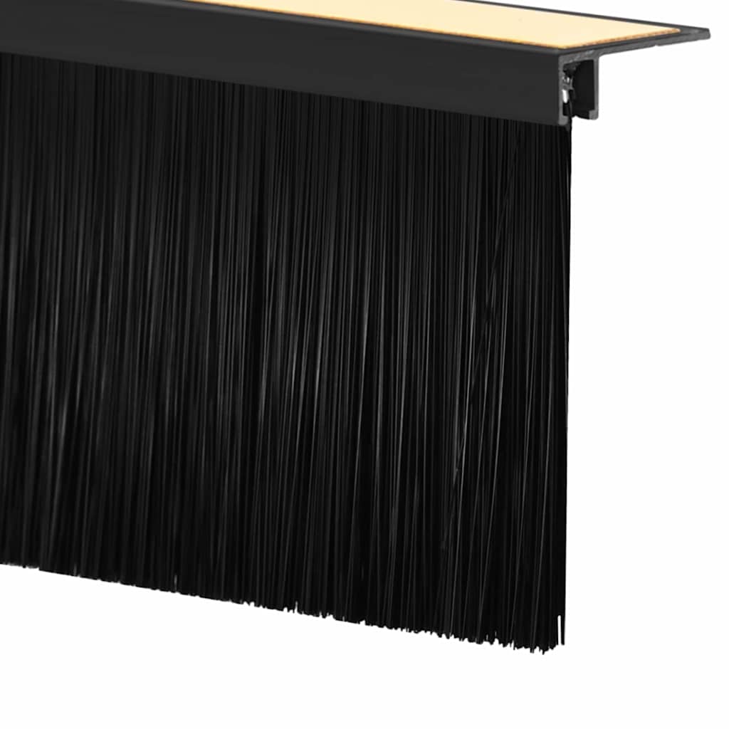 Selbstklebende Türbürstendichtungen 2 Stk. Schwarz 100 cm