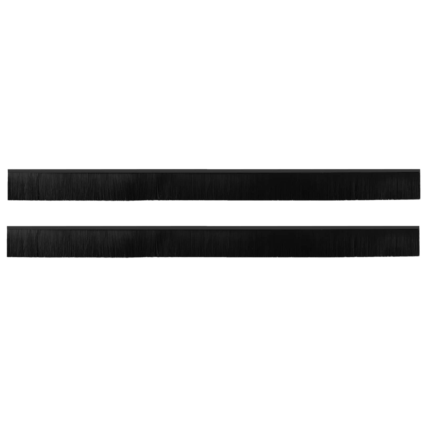 Selbstklebende Türbürstendichtungen 2 Stk. Schwarz 100 cm