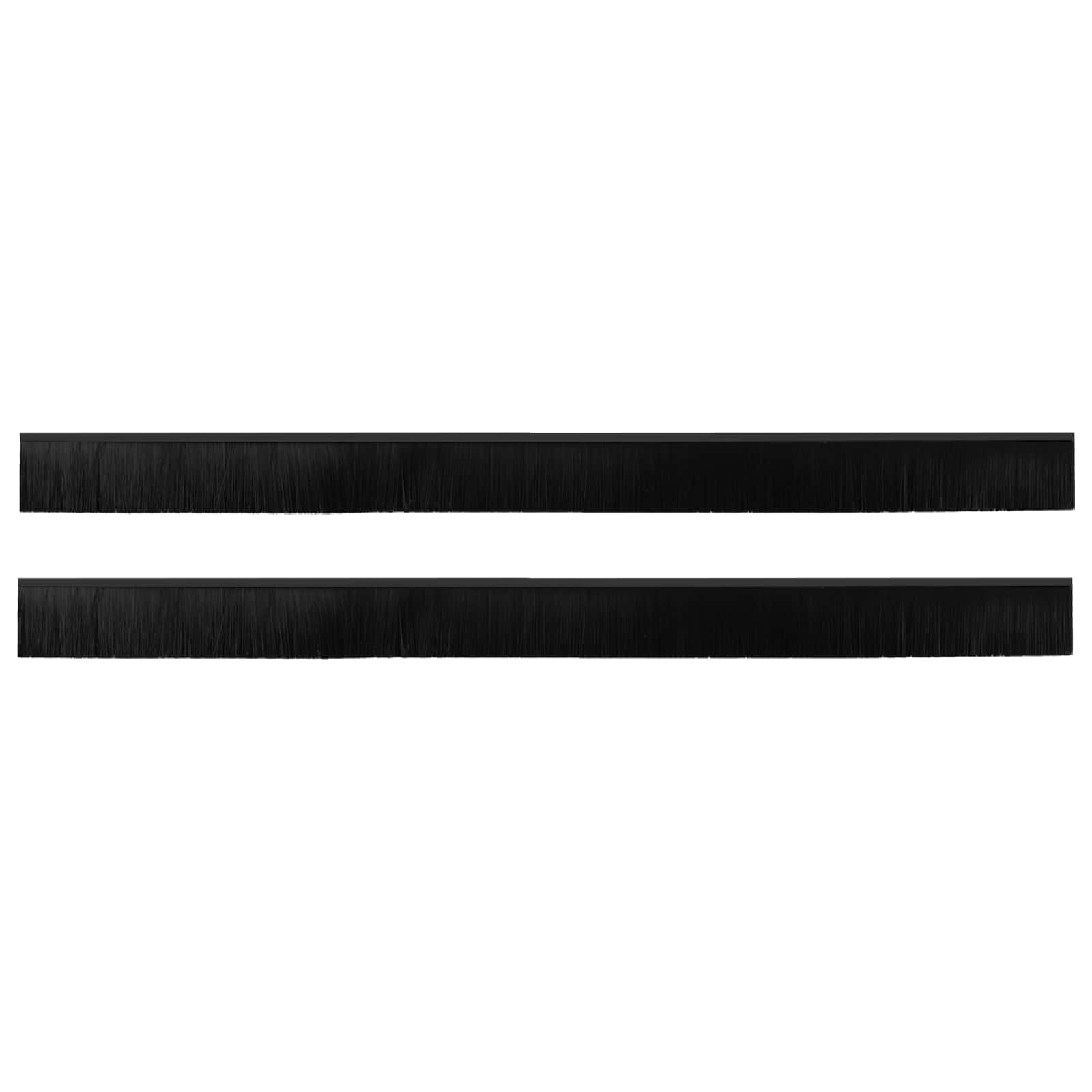 Selbstklebende Türbürstendichtungen 2 Stk. Schwarz 100 cm