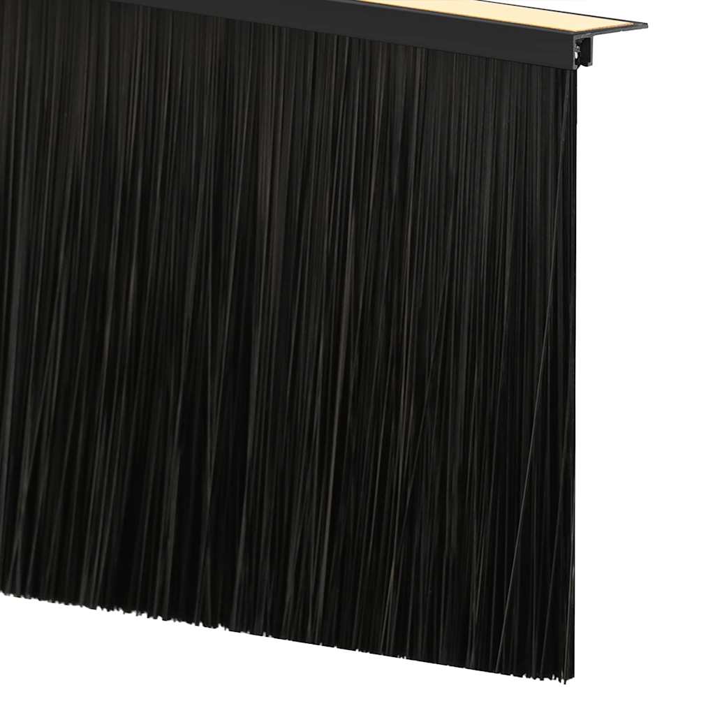 Selbstklebende Türbürstendichtungen 2 Stk. Schwarz 100 cm