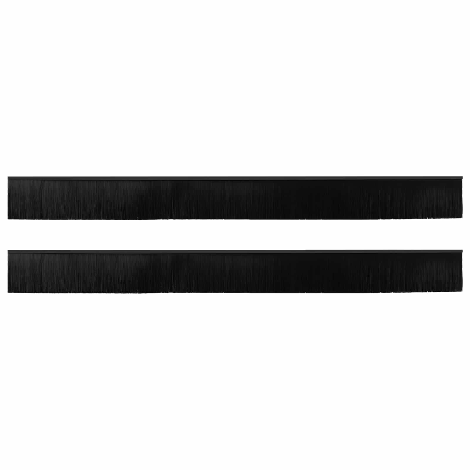 Selbstklebende Türbürstendichtungen 2 Stk. Schwarz 100 cm