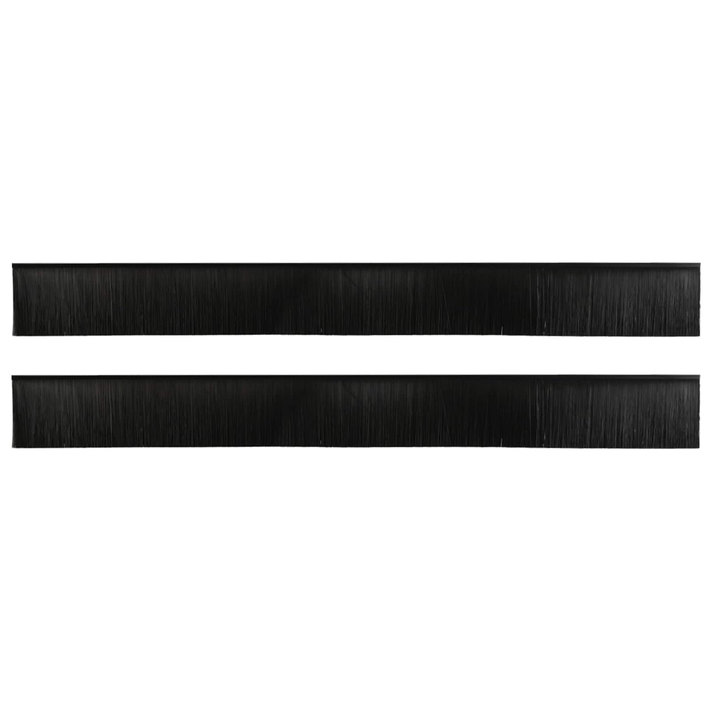 Selbstklebende Türbürstendichtungen 2 stk. Schwarz 100 cm