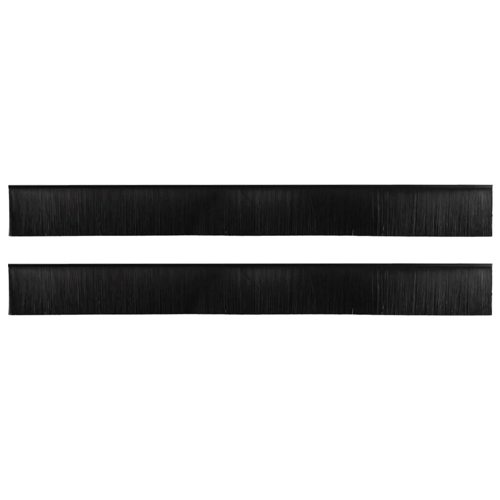 Selbstklebende Türbürstendichtungen 2 stk. Schwarz 100 cm