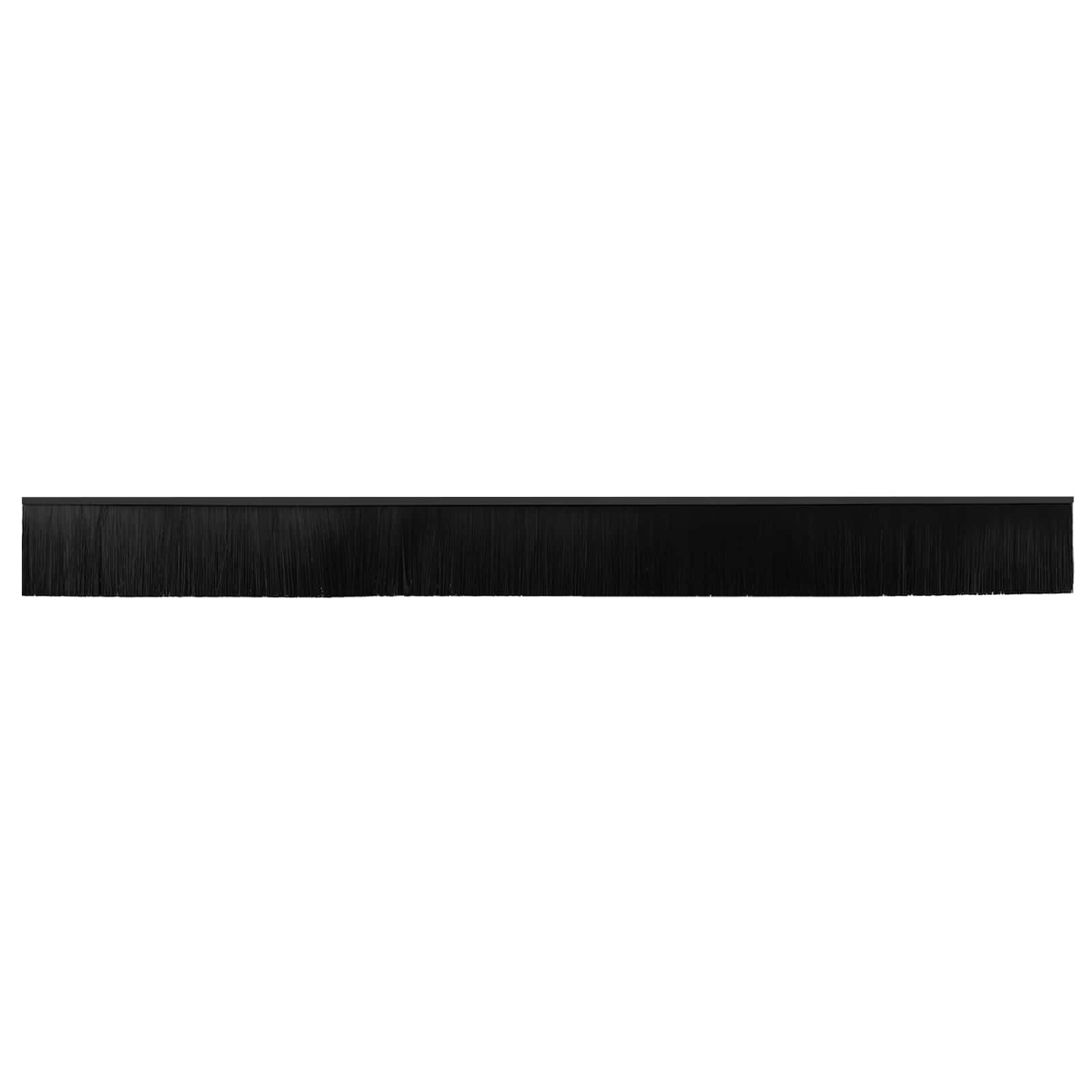 Selbstklebende Türbürstendichtungen 12 Stk. Schwarz 100 cm
