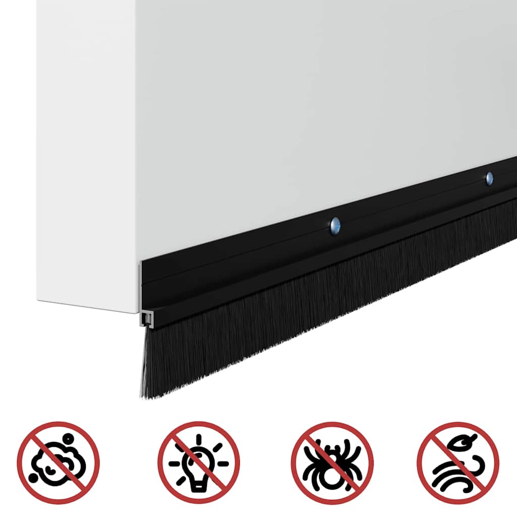 Aufsteck Türbürstendichtungen 2 Stk. 100 cm Aluminiumlegierung