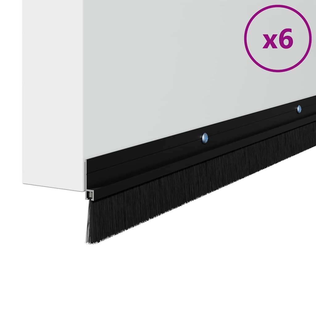 Aufsteck Türbürstendichtungen 6 stk. 100 cm Aluminiumlegierung