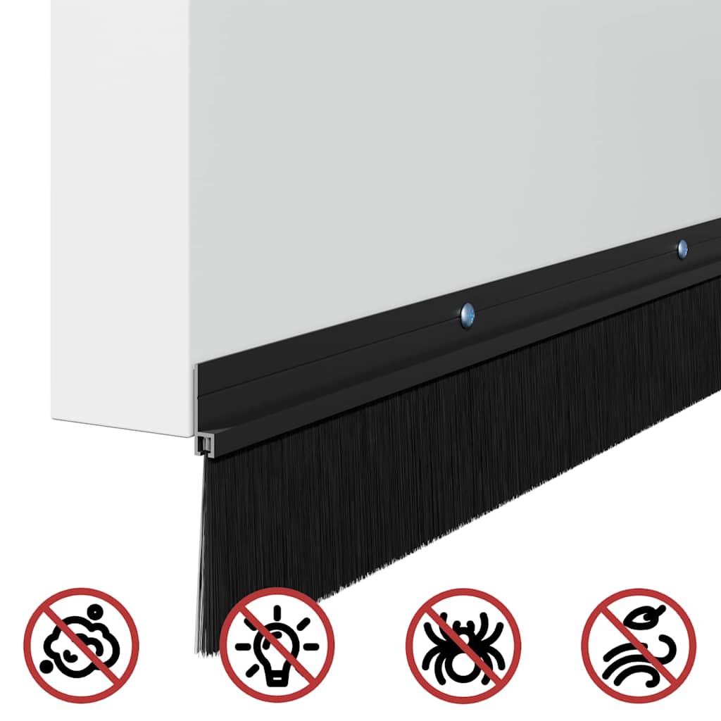 Aufsteck Türbürstendichtungen 6 Stk. 100 cm Aluminiumlegierung