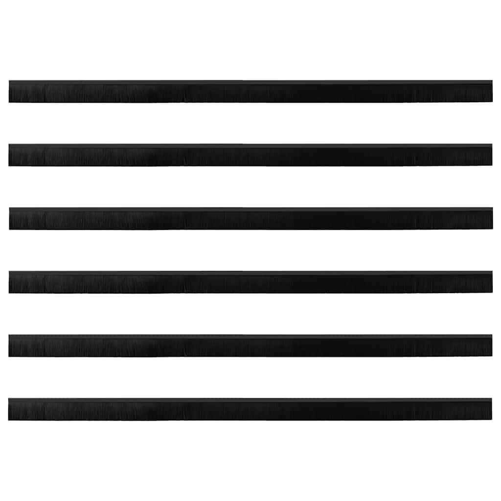 Aufsteck Türbürstendichtungen 6 Stk. 100 cm Aluminiumlegierung