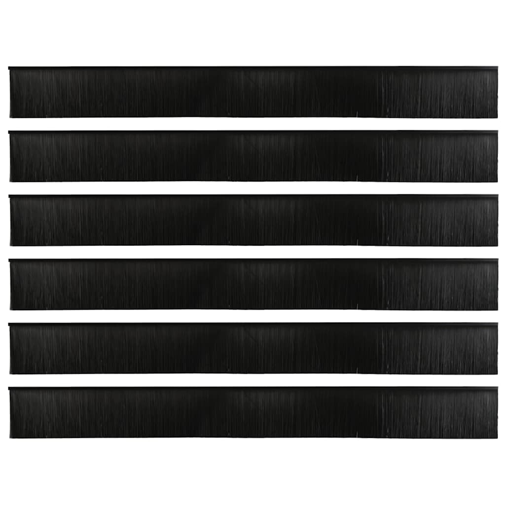 Aufsteck Türbürstendichtungen 6 Stk. 100 cm Aluminiumlegierung