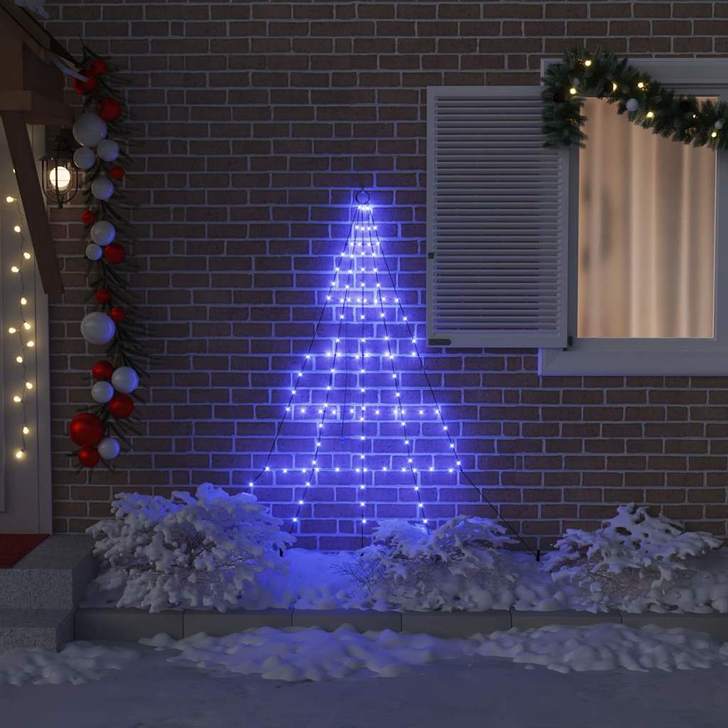 LED Weihnachtsbaum mit Erdspießen Blau 182 cm Metall