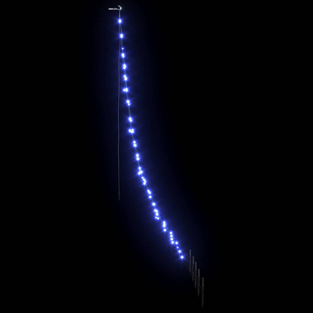 LED Weihnachtsbaum mit Erdspießen Blau 182 cm Metall