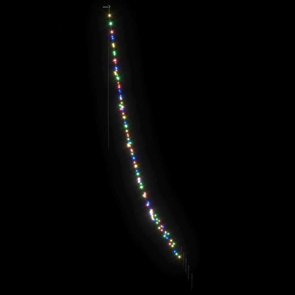 LED Weihnachtsbaum mit Erdspießen Mehrfarbig 306 cm Metall