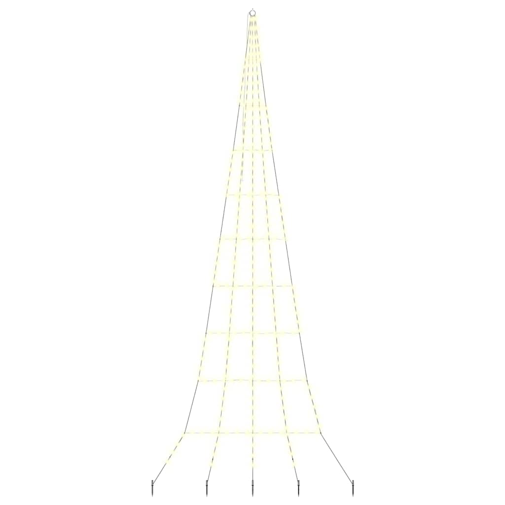 LED Weihnachtsbaum mit Erdspießen Warmes Weiß 511 cm Metall