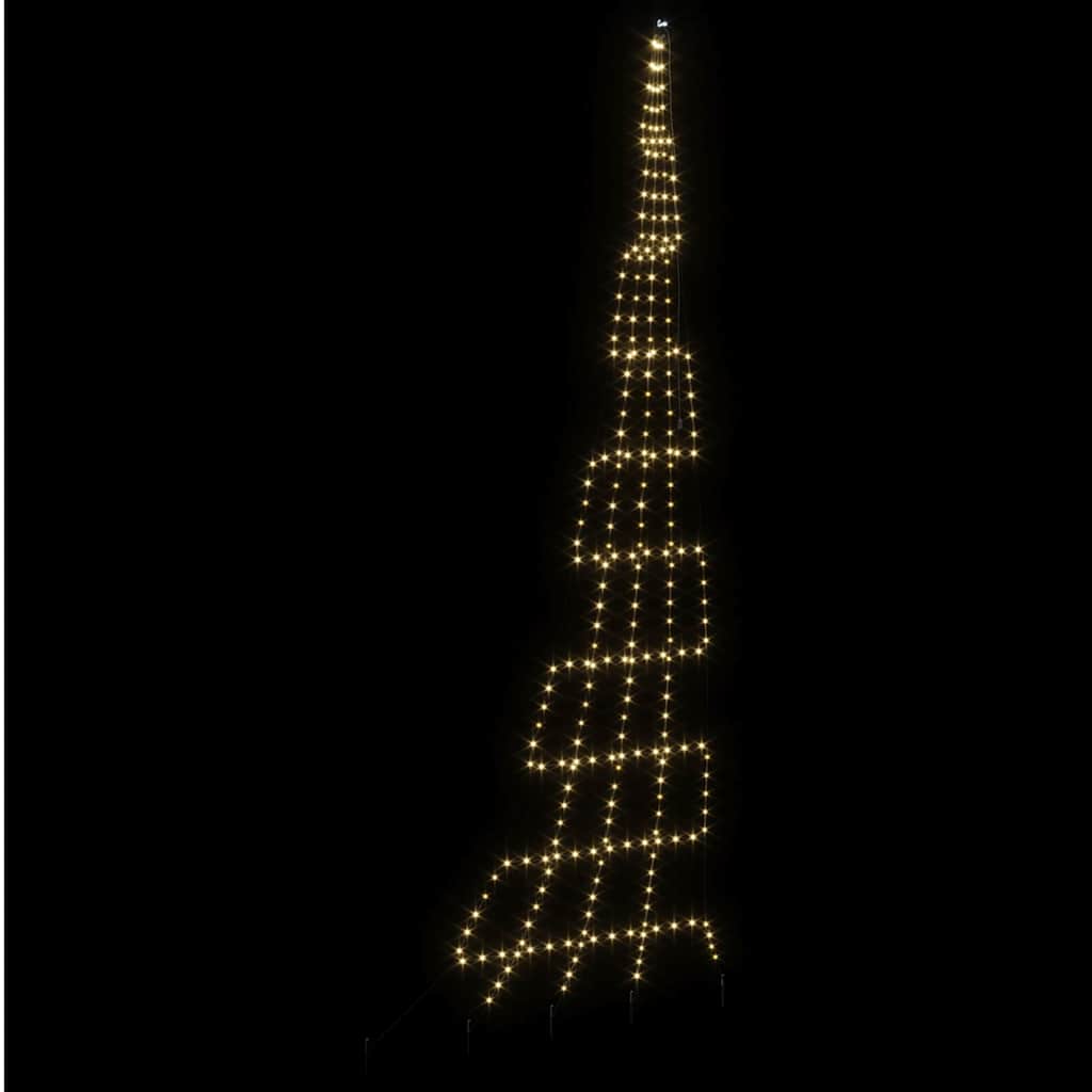 LED Weihnachtsbaum mit Erdspießen Warmes Weiß 511 cm Metall
