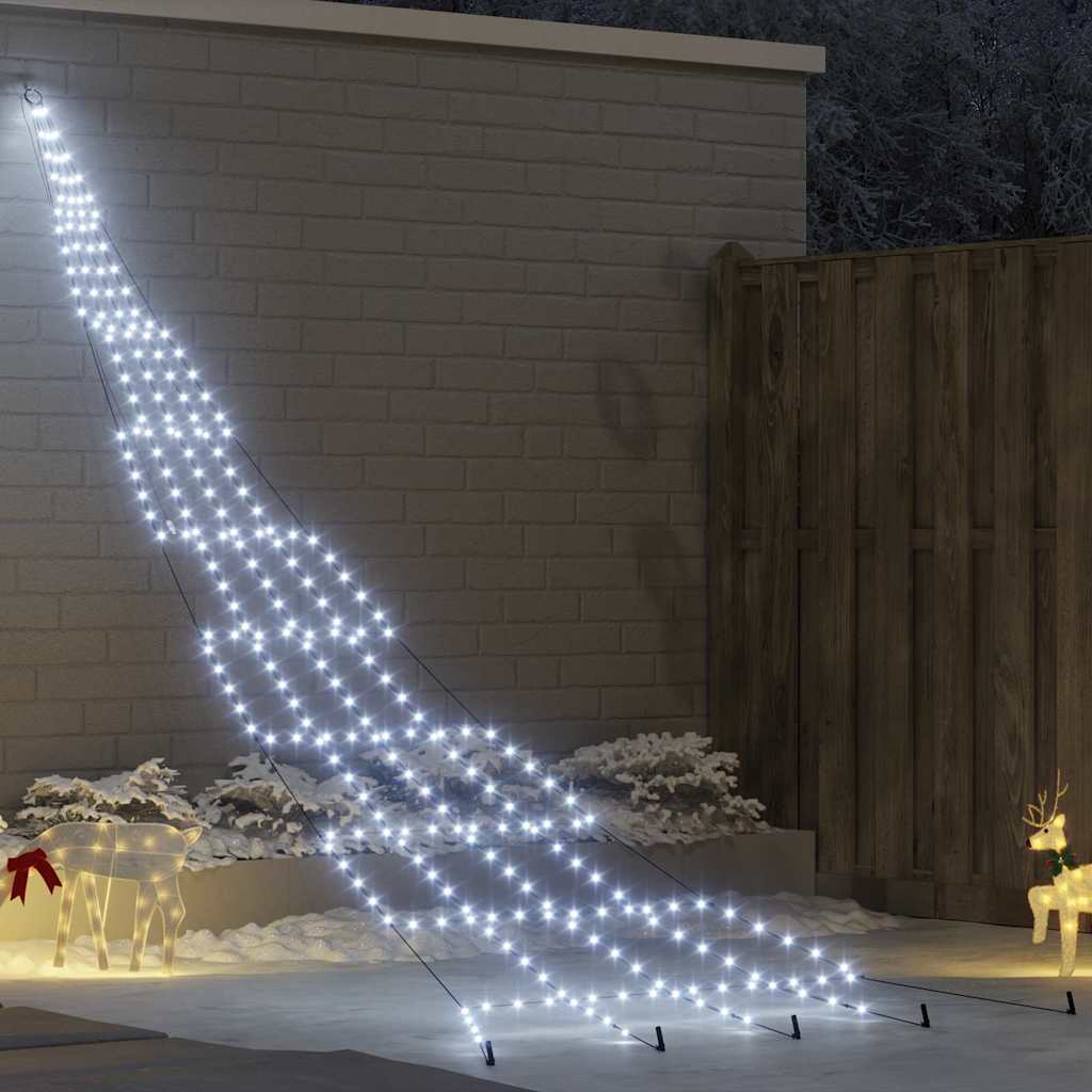 LED Weihnachtsbaum mit Erdspießen Kaltweiß 511 cm Metall