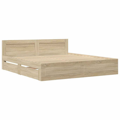 Bettrahmen Sonoma 193 x 203 cm Holzwerkstoff