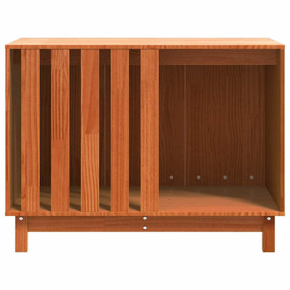 Hundehütte Wachsbraun 90 x 60 x 67 cm Massives Kiefernholz