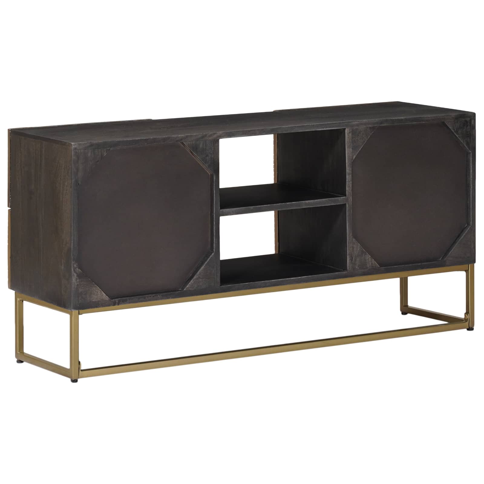 TV-Schränk mit Schubladen mit Regal Messing 105 x 30 x 50 cm