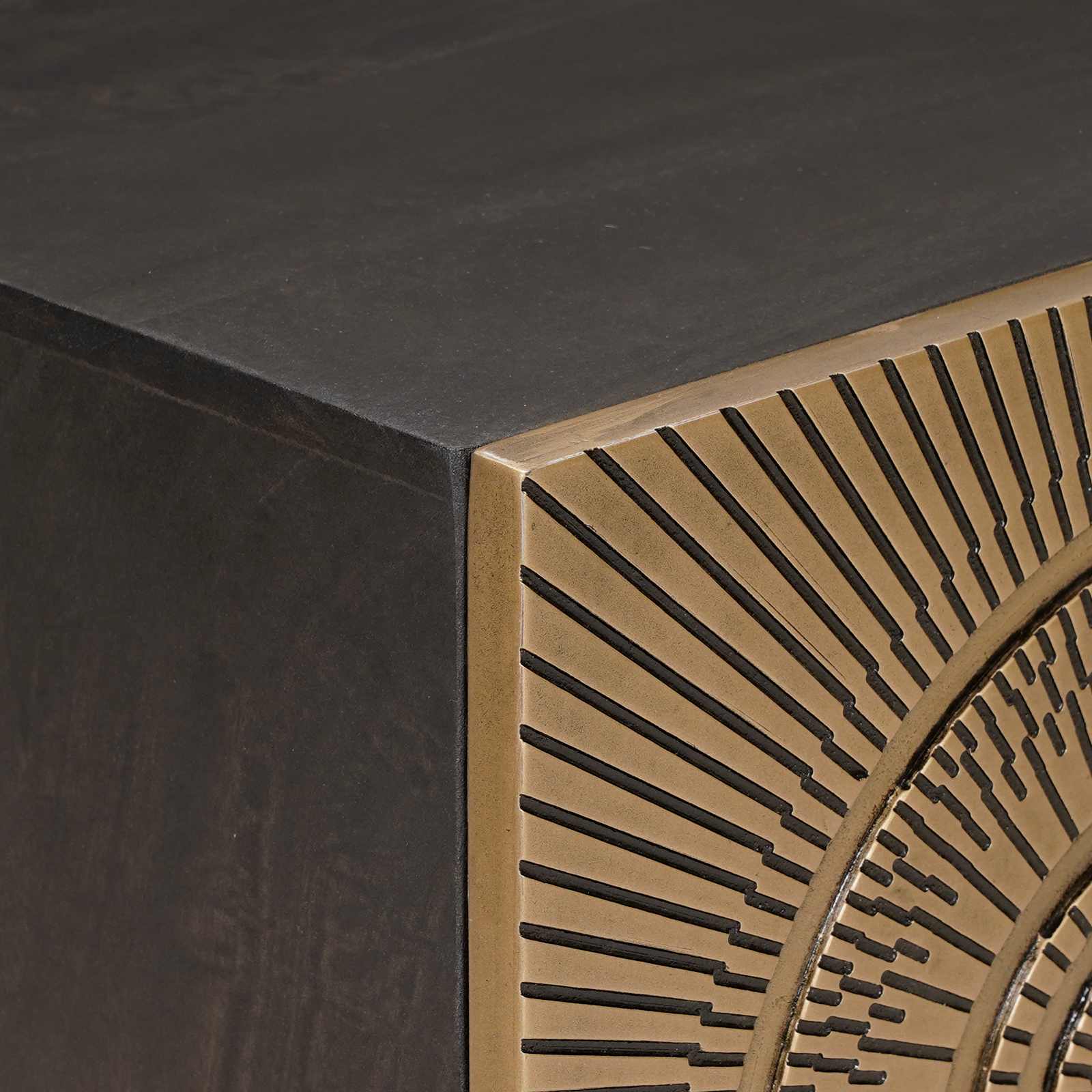TV-Schränk mit Regal mit Speicher Messing 105 x 30 x 35 cm