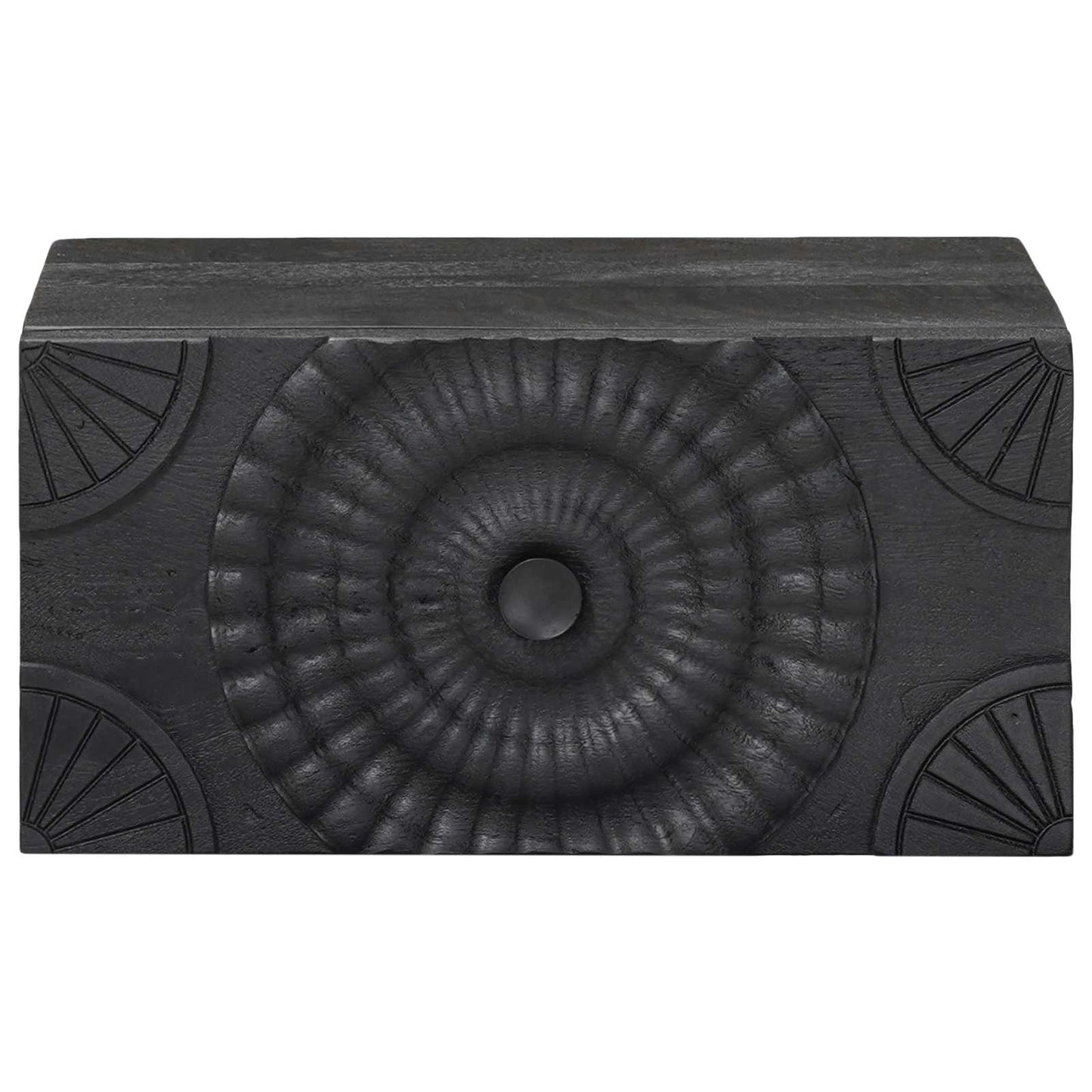 Handgefertigter Nachttisch Schwarz 40 x 30 x 20 cm