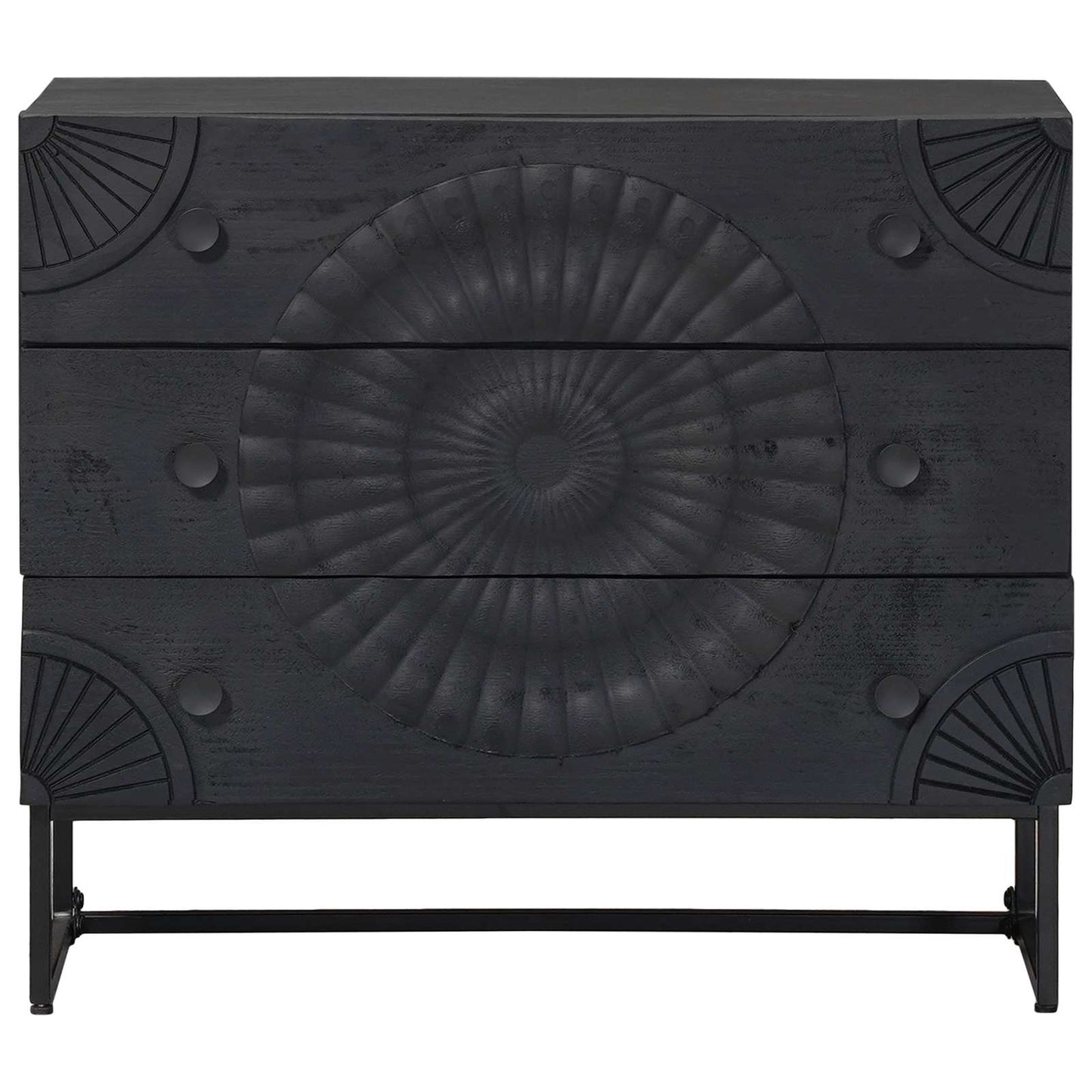 Schubladenschrank Schwarz 75 x 30 x 65 cm