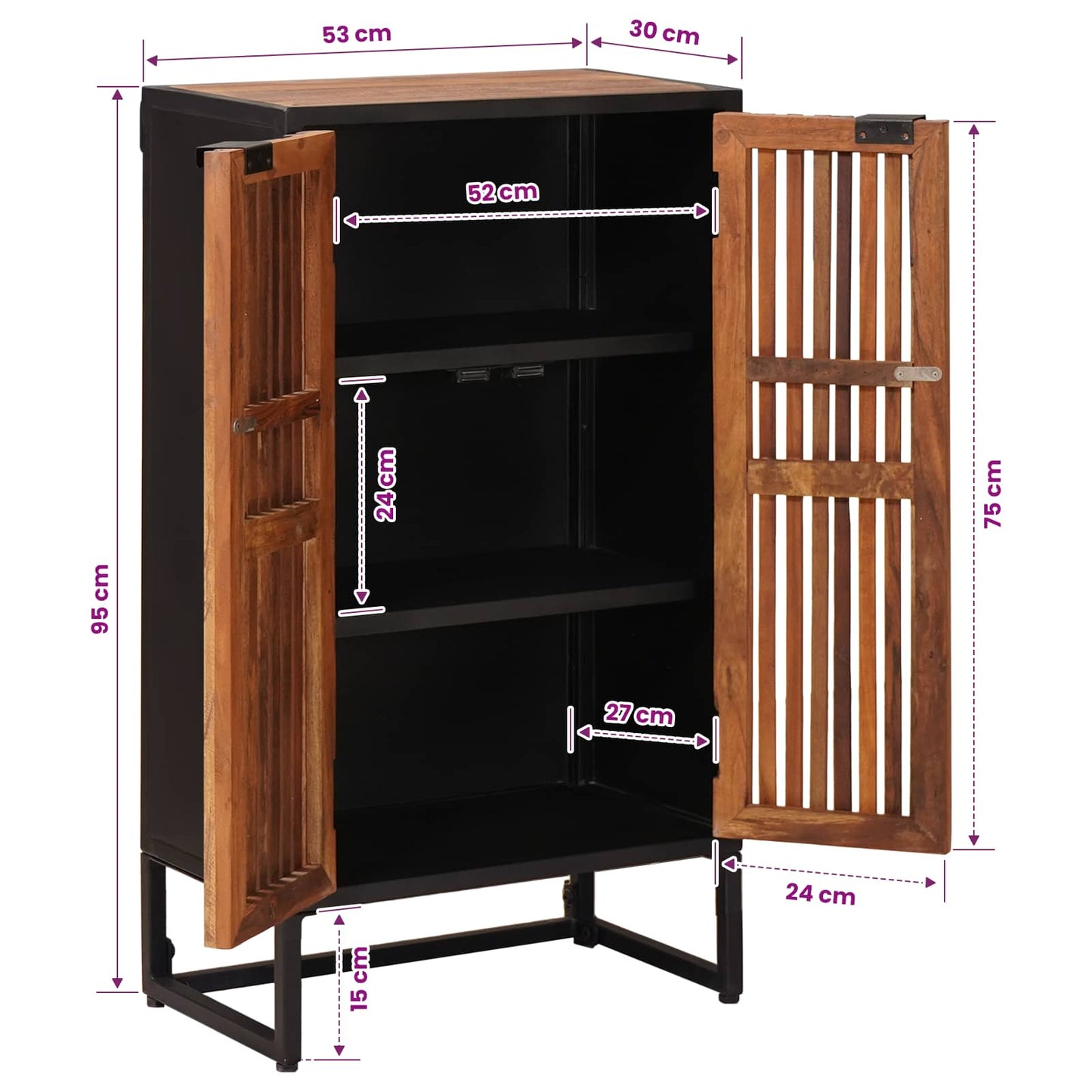 Highboard 53 x 30 x 95 cm