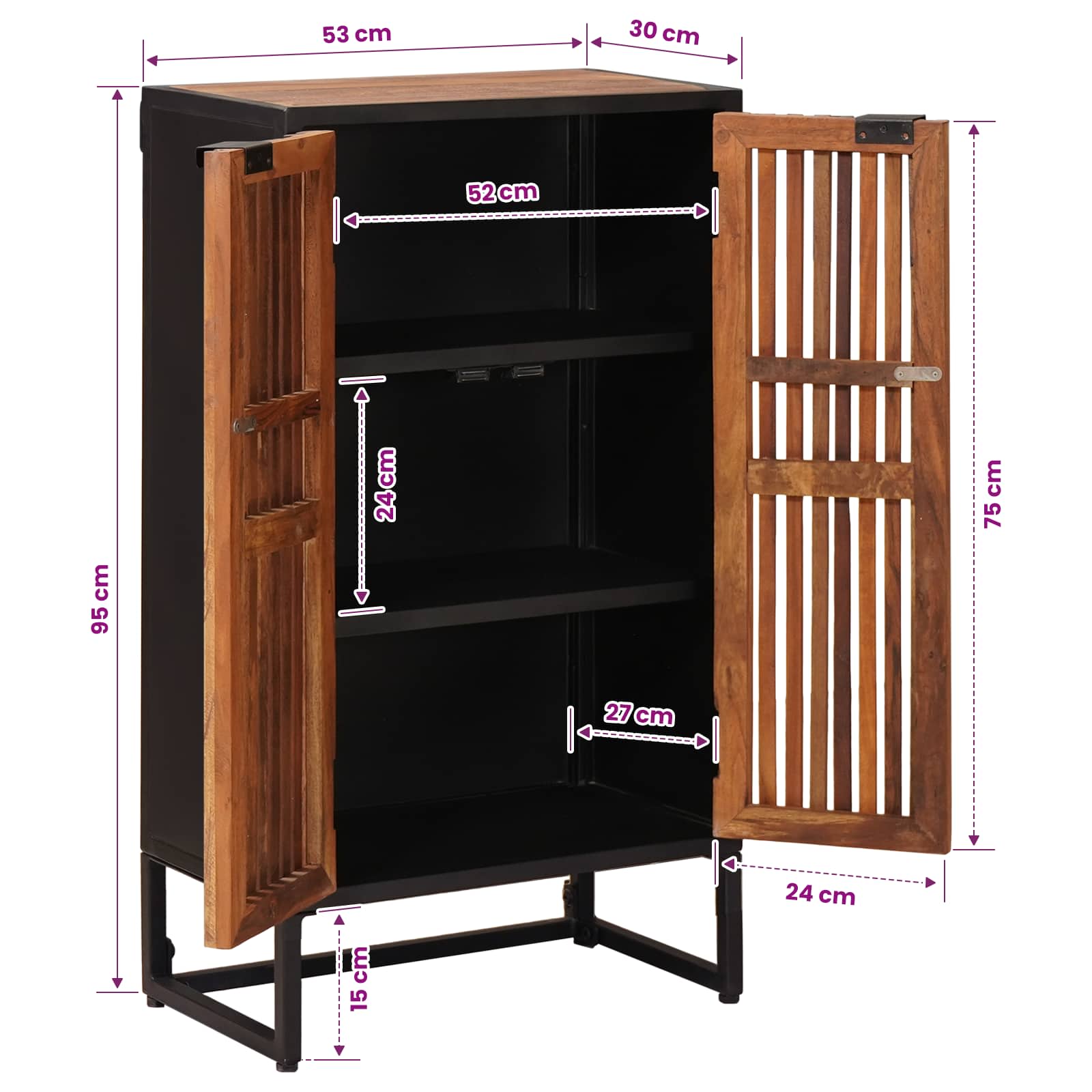 Highboard 53 x 30 x 95 cm