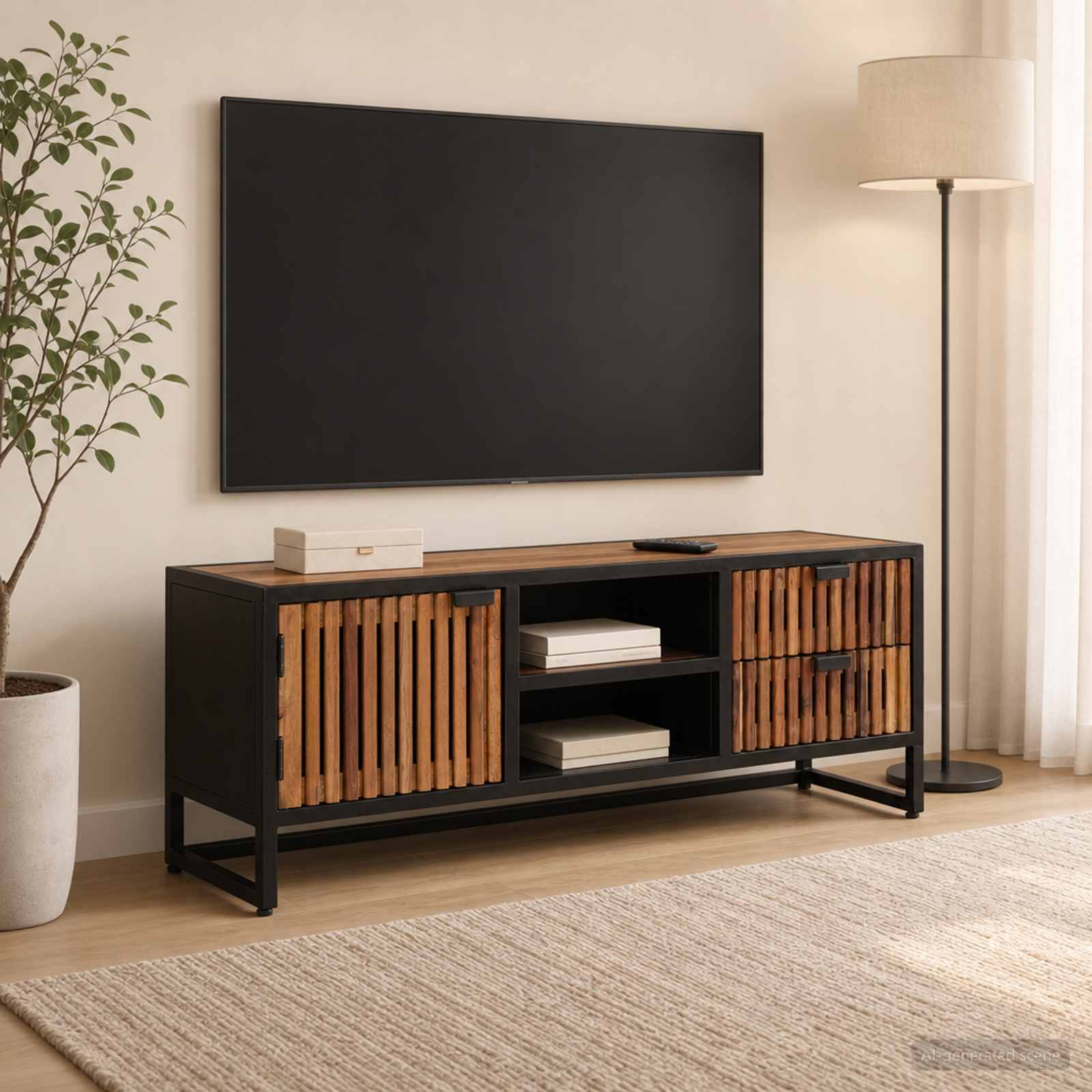 TV-Schränk mit Schubladen mit Speicher mit Tür 105 x 30 x 40 cm