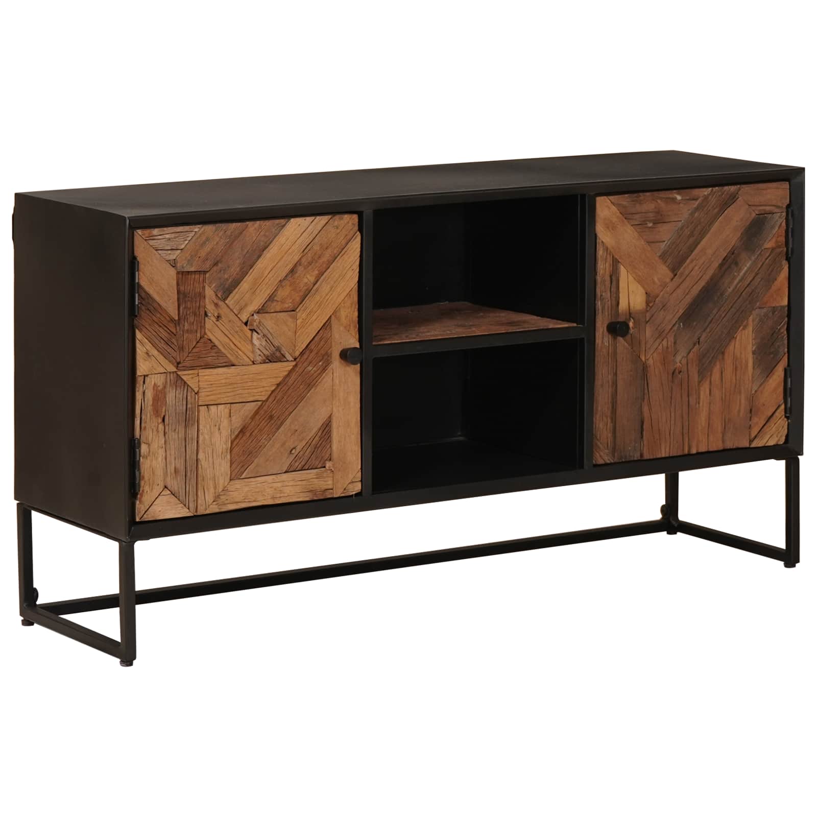 Sideboard 105 x 30 x 55 cm Massiv Holz und engineered Wood