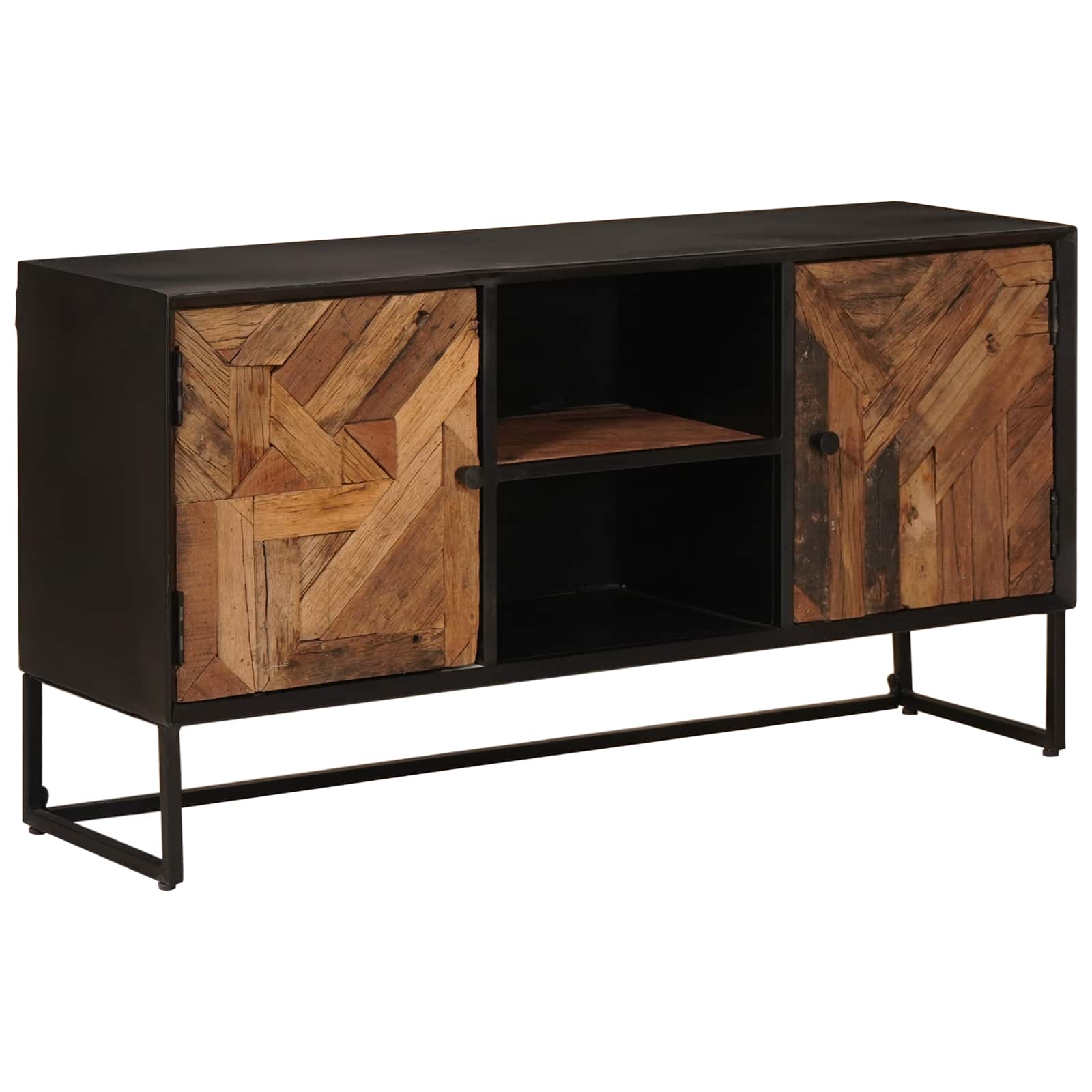 Sideboard 105 x 30 x 55 cm Massiv Holz und engineered Wood