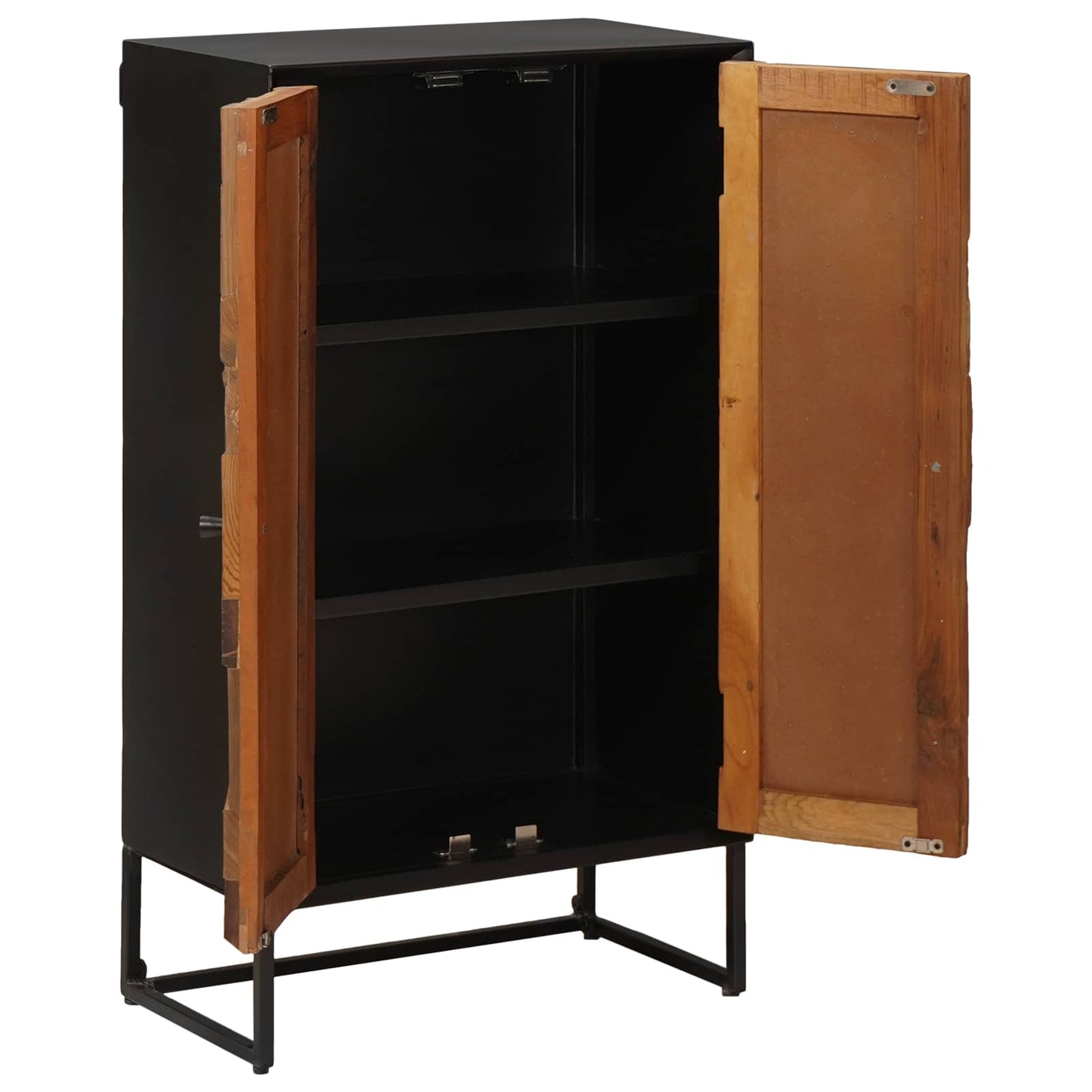 Highboard 53 x 30 x 95 cm Massiv Holz und engineered Wood