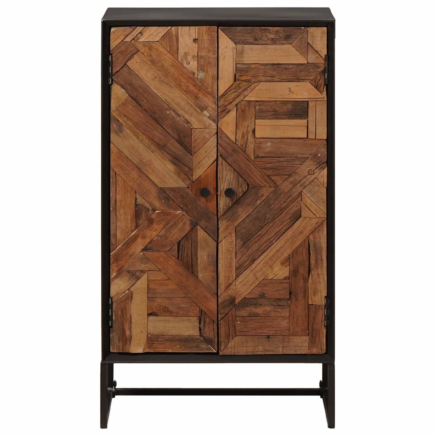 Highboard 53 x 30 x 95 cm Massiv Holz und engineered Wood