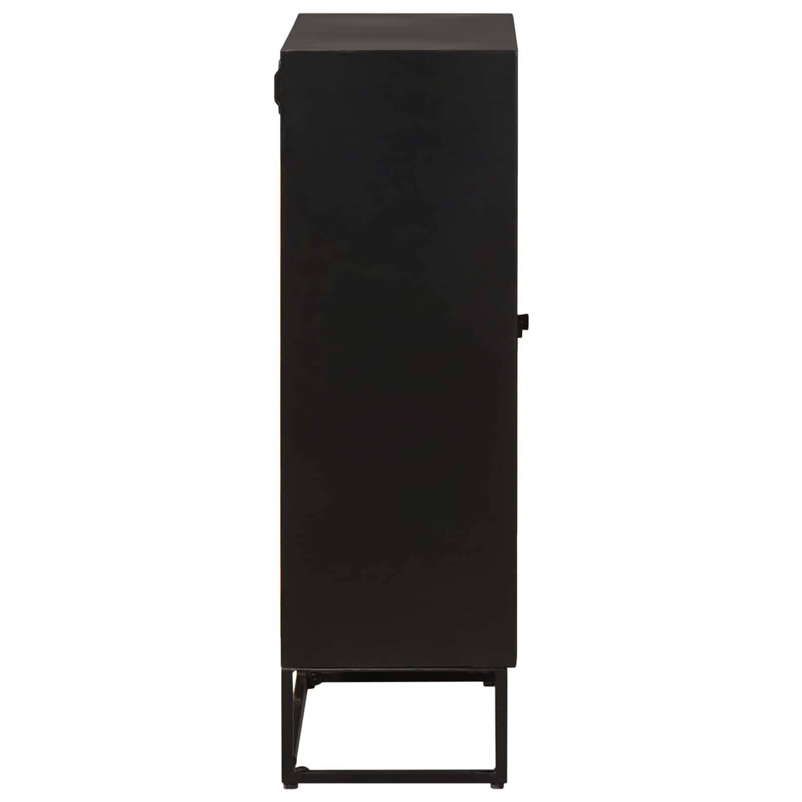 Highboard 53 x 30 x 95 cm Massiv Holz und engineered Wood