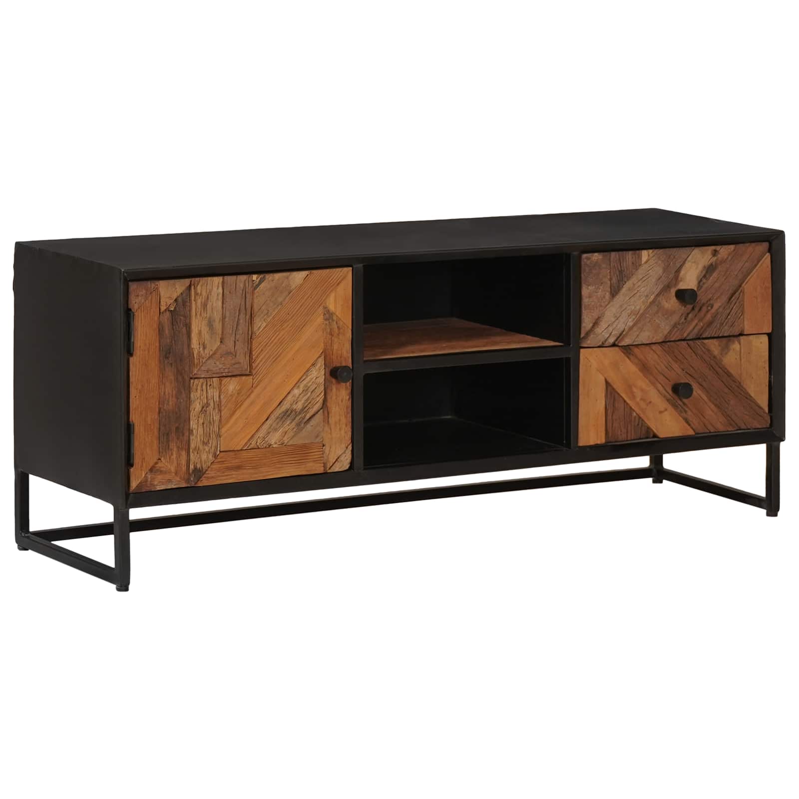 TV-Schränk 105 x 30 x 40 cm Massiv Holz und engineered Wood