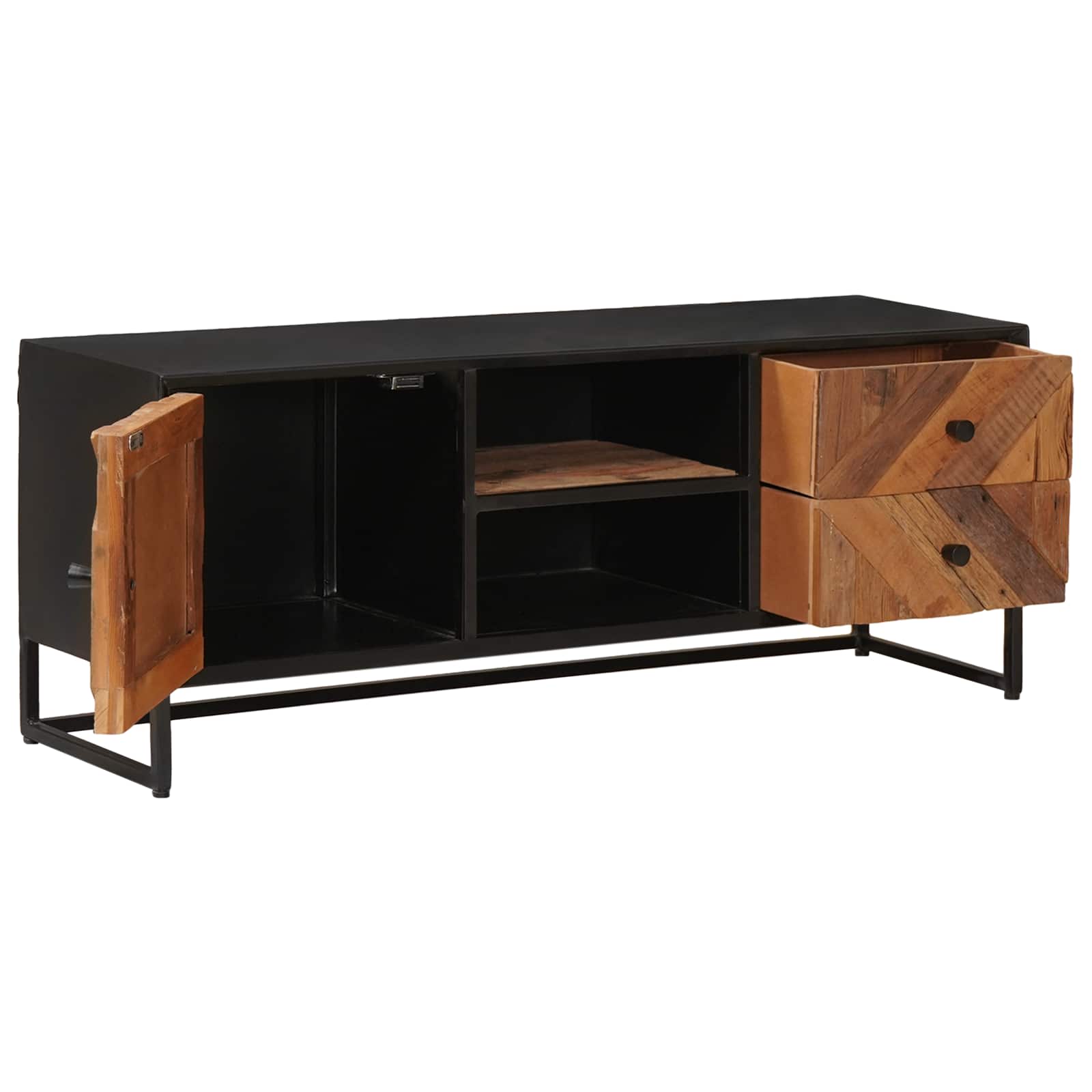 TV-Schränk 105 x 30 x 40 cm Massiv Holz und engineered Wood