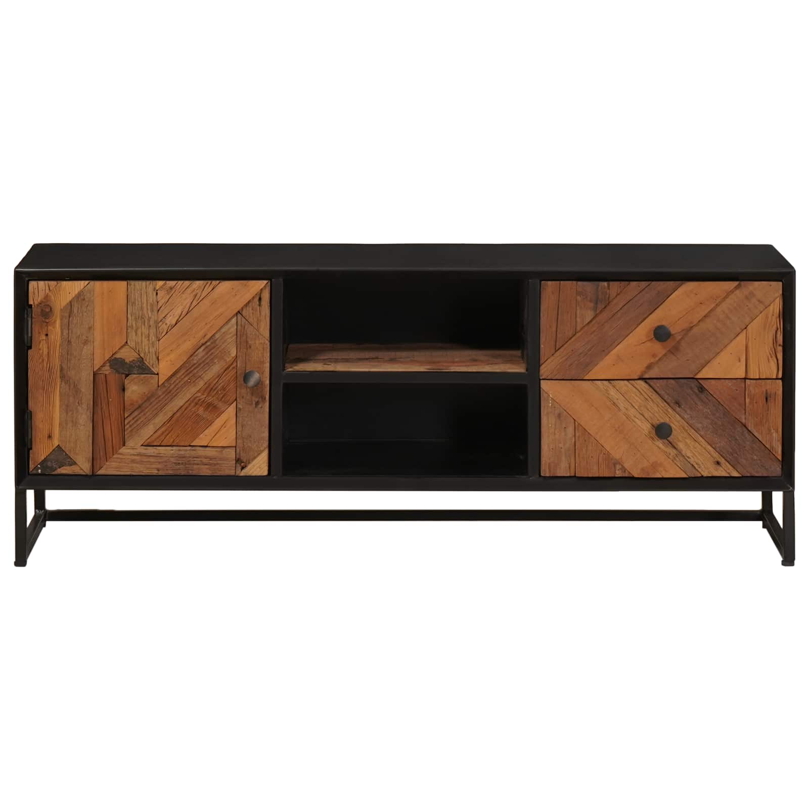 TV-Schränk 105 x 30 x 40 cm Massiv Holz und engineered Wood