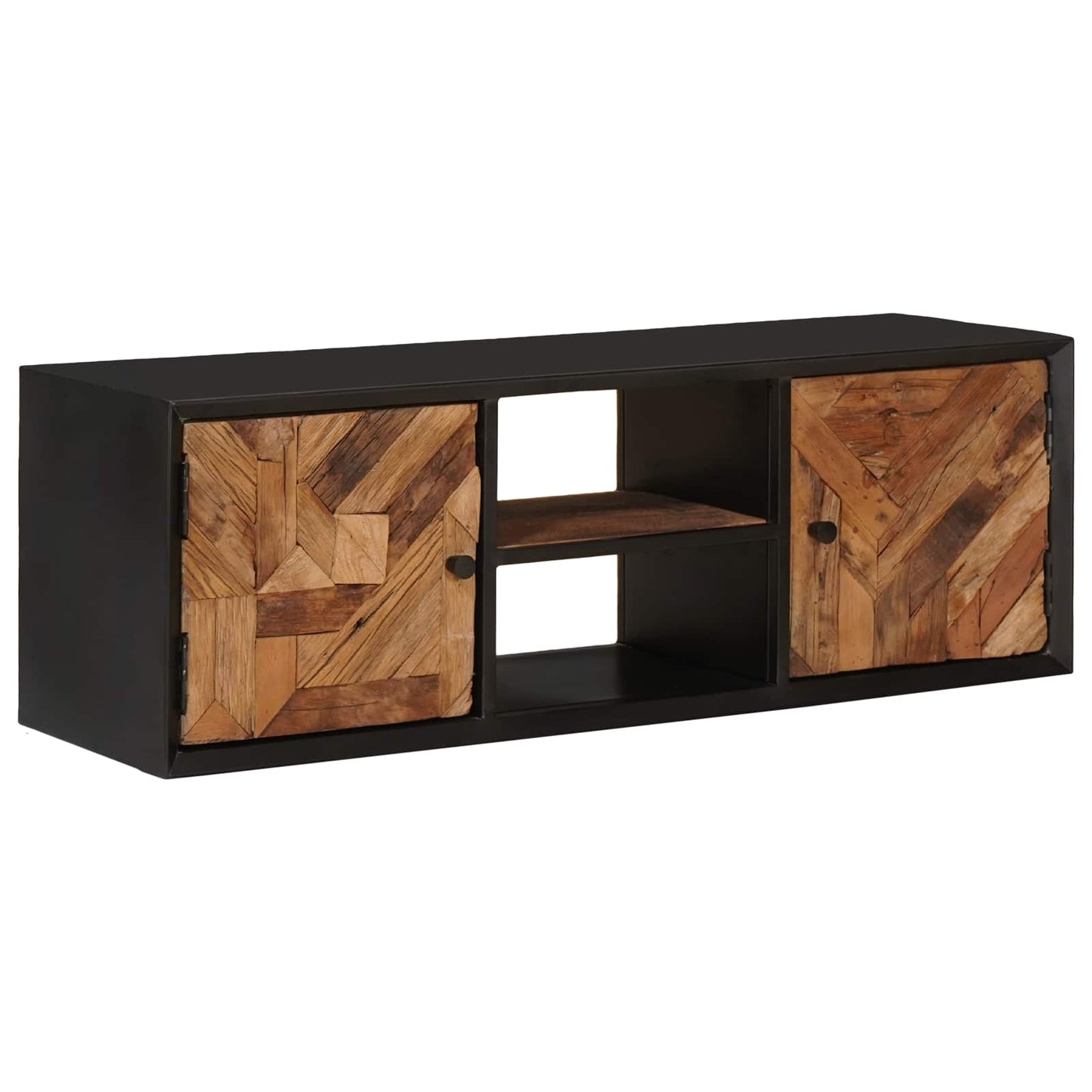 TV-Schränk 105 x 30 x 35 cm Massiv Holz und engineered Wood