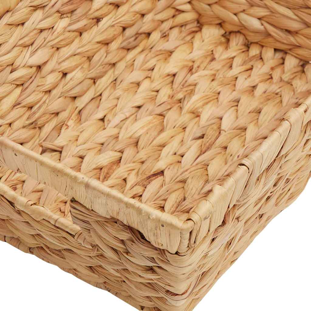 Aufbewahrungskörbe 2 Stk. Wasserhyazinthe 38 x 28 x 15 cm Natur