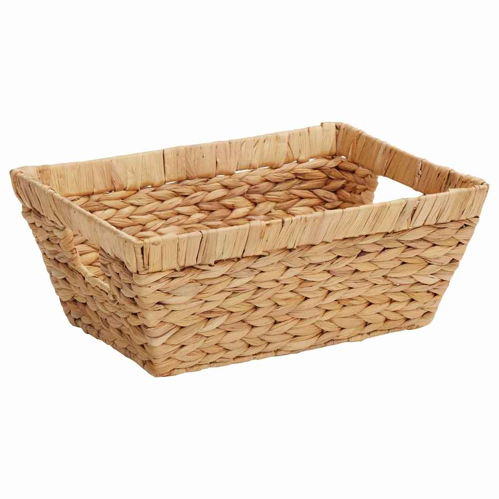 Aufbewahrungskörbe 2 Stk. Wasserhyazinthe 38 x 28 x 15 cm Natur