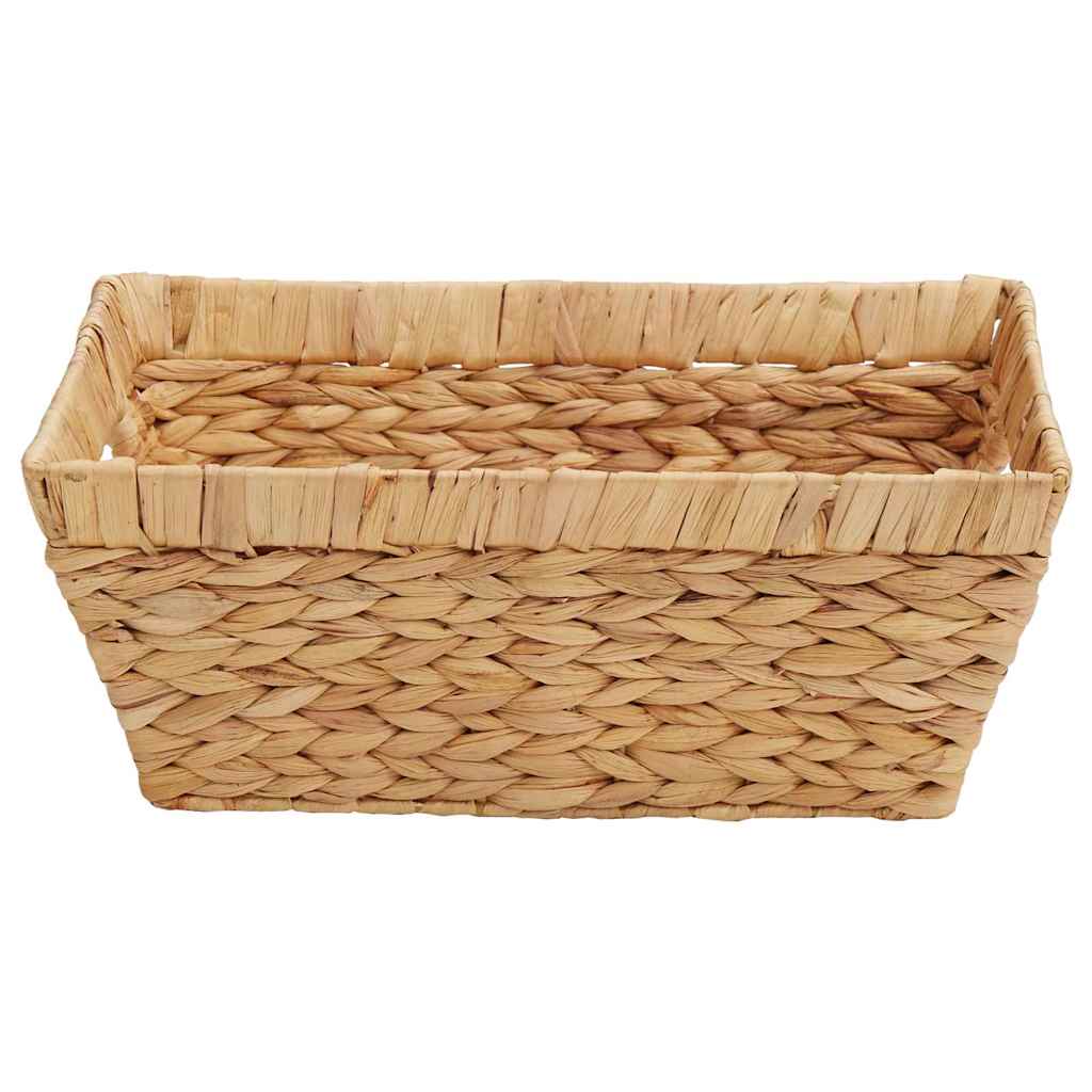 Aufbewahrungskörbe 2 Stk. Wasserhyazinthe 38 x 28 x 15 cm Natur