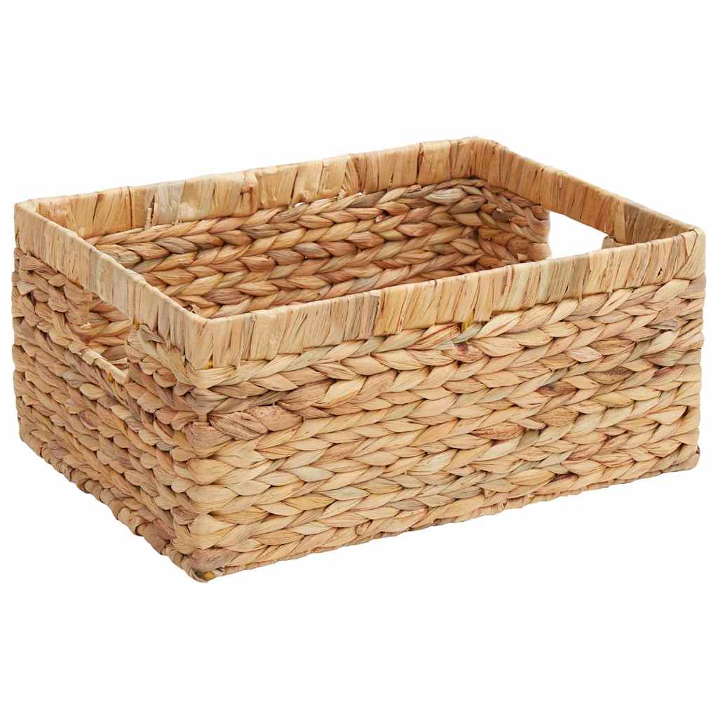Aufbewahrungskörbe 3 Stk. Wasserhyazinthe 40 x 30 x 18 cm Natur