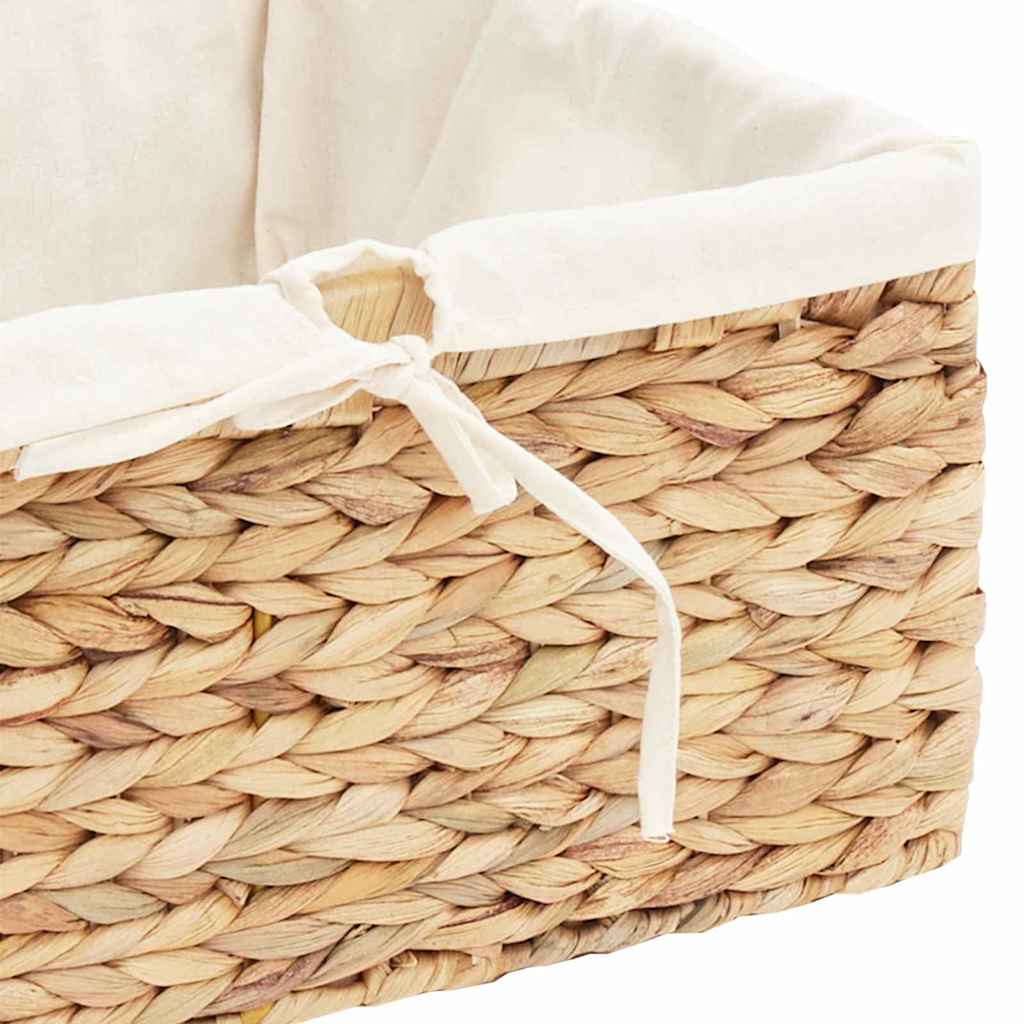 Aufbewahrungskörbe 3 Stk. Wasserhyazinthe 40 x 30 x 18 cm Natur